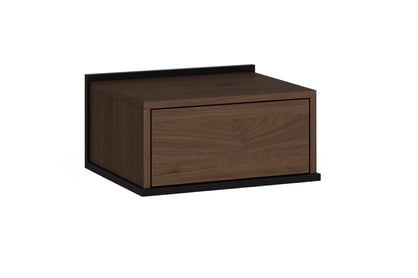 Závěsná noční skříňka Zenar 50 cm s šuplíkem - elegantní ořech / černá