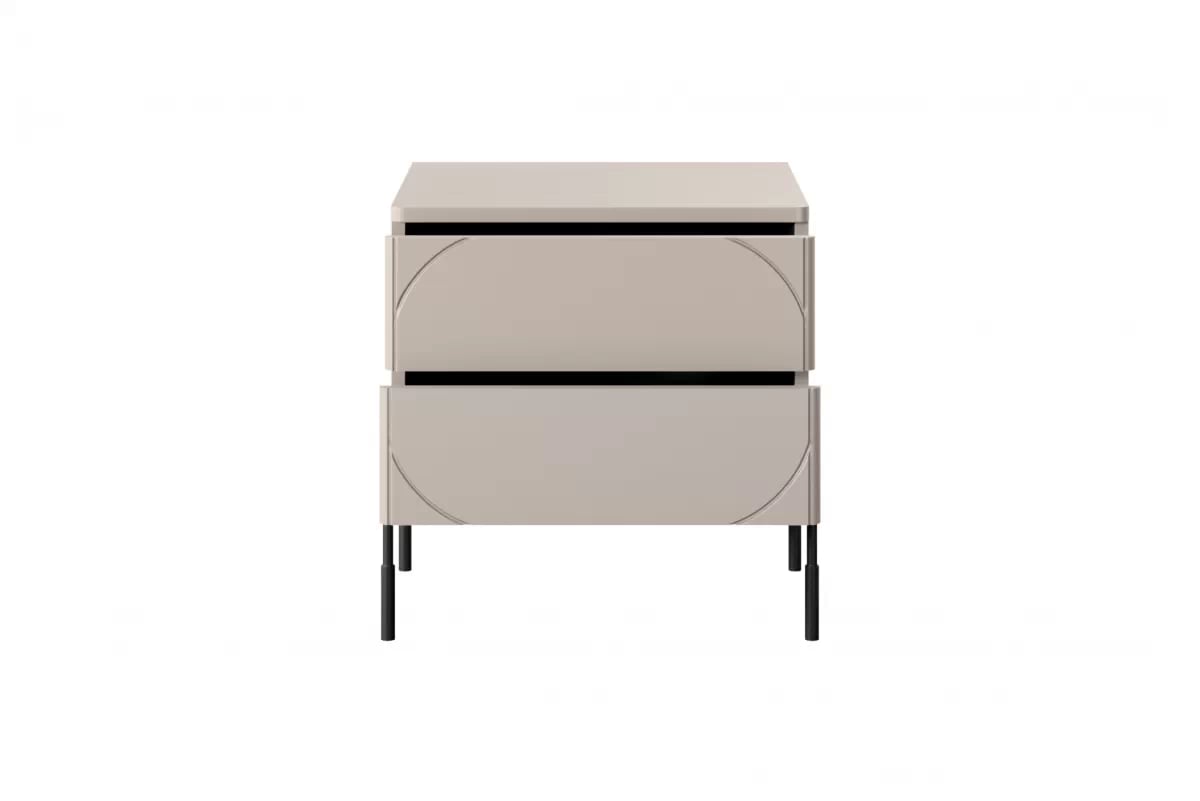 Noční stolek Sonatia 45 cm - kašmír prostorná Noční stolek