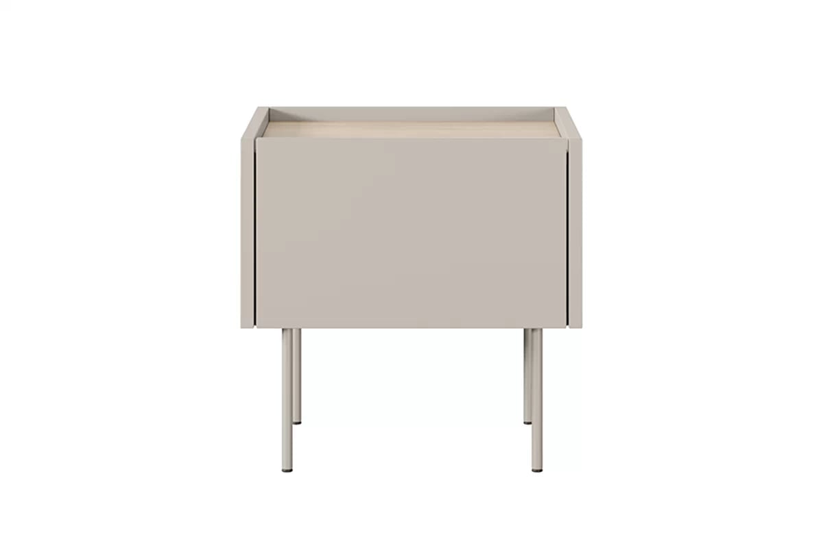 Noční stolek Desin 45 cm - kašmír / dub nagano Noční stolek se zásuvkou Desin 45 1SZ - kašmír / Dub nagano - předek