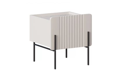Nočný stolík Malmi 45 cm - kašmírová / crema bianca / čierna