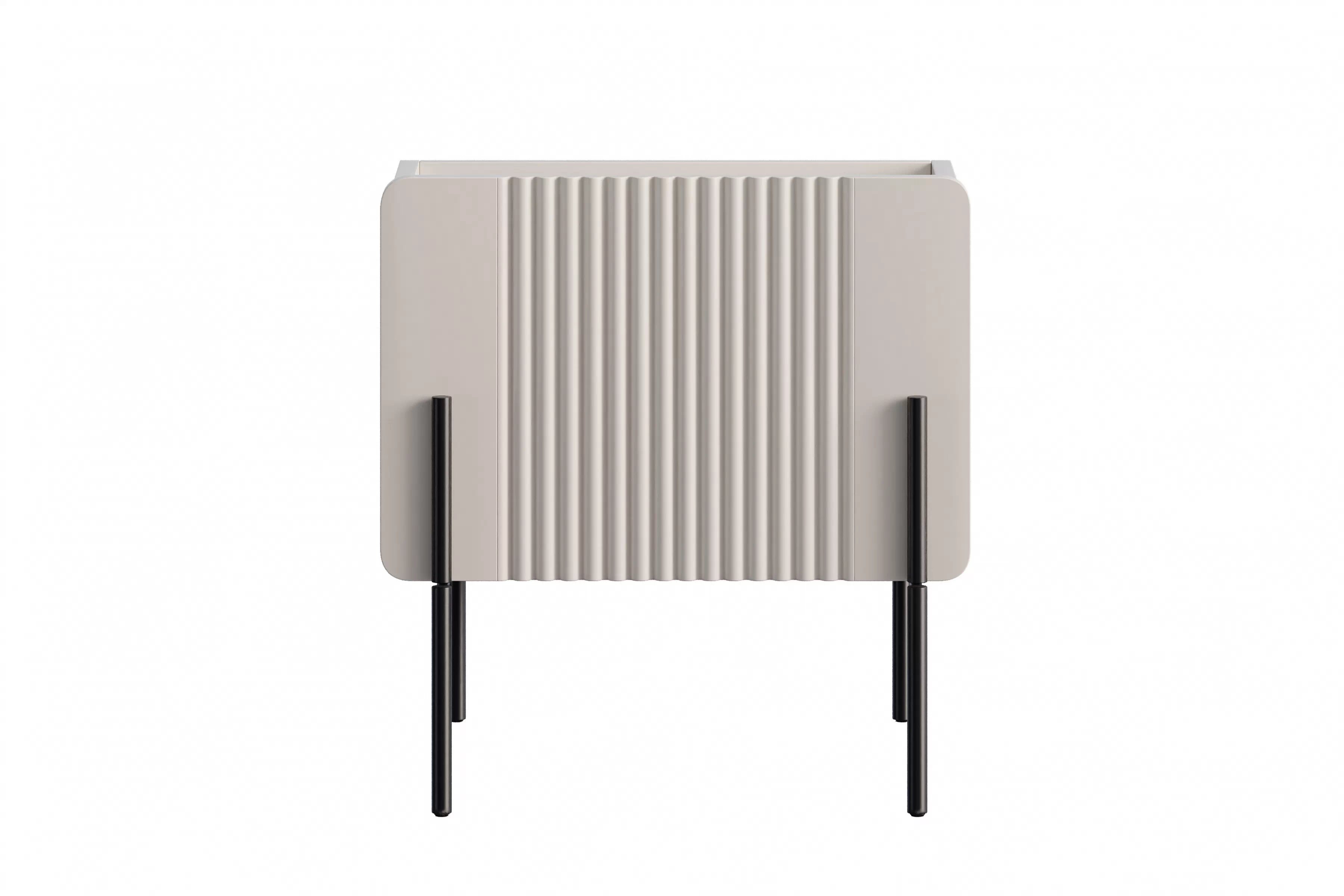 Nočný stolík Malmi 45 cm - kašmírová / crema bianca / čierna Nočný Stolík z szuflada Malmi 45 cm - kašmír / crema bianca / čierny nozki