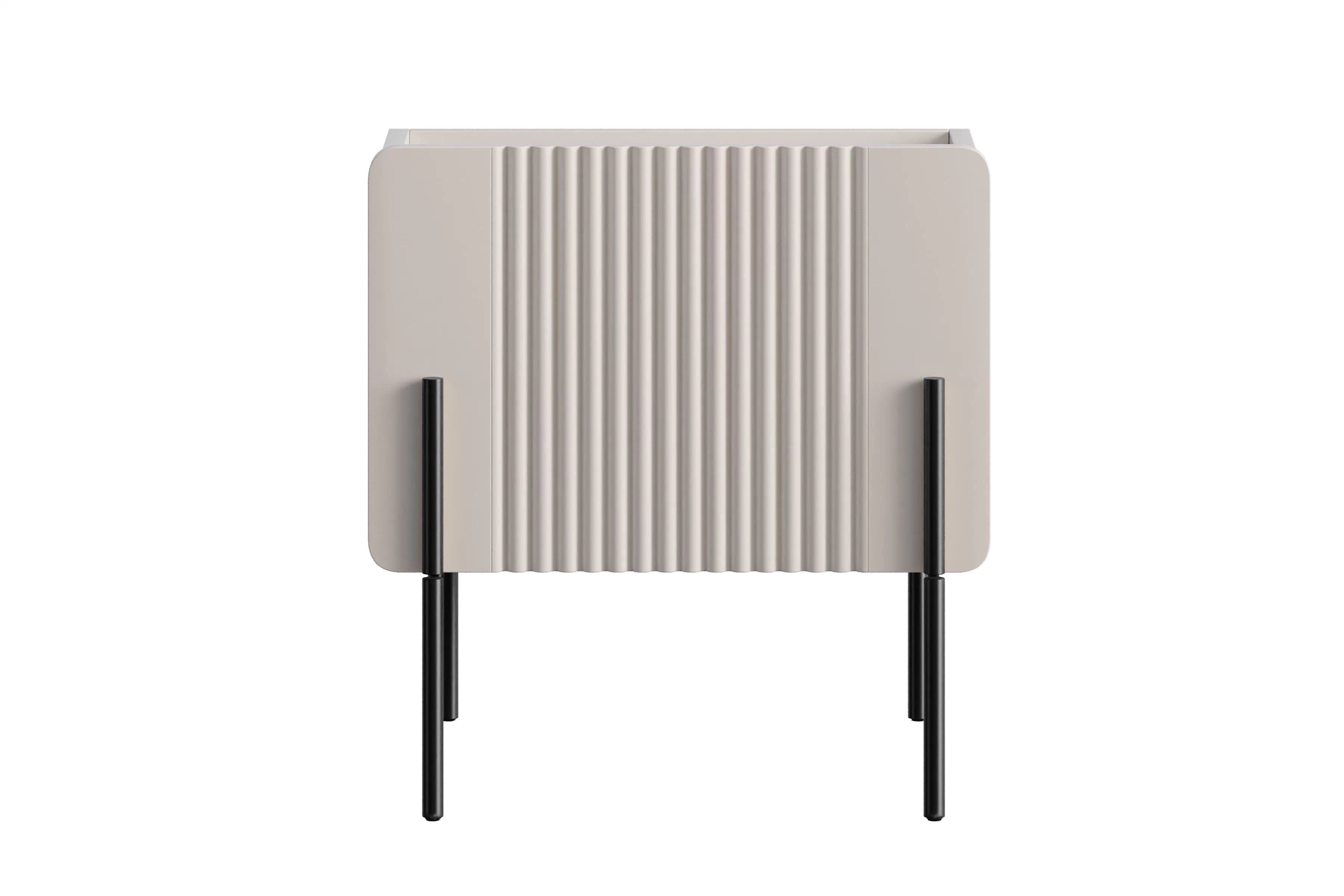 Nočný stolík Malmi 45 cm - kašmírová / čierna Nočný Stolík z szuflada Malmi 45 cm - kašmír / čierny nozki