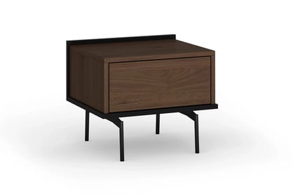 Noční stolek Zenar s šuplíkem 50 cm - elegantní ořech / černá