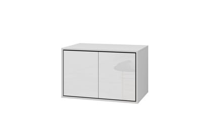 Závěsná skříňka pod umyvadlo Irvine 78 cm – bílá-černá / bílý lesk