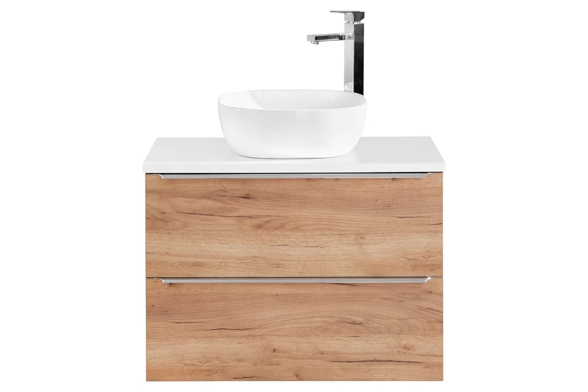 Závěsná skříňka pod umyvadlo Capri Oak 821 - dub kraft žlutý Skříňka závěsná do koupelny s umývadlem