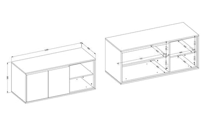Závěsná skříňka pod umyvadlo Irvine 120 cm – congo / černá skříňka pod umywalke Irvine 120 cm závěsná - congo / černá