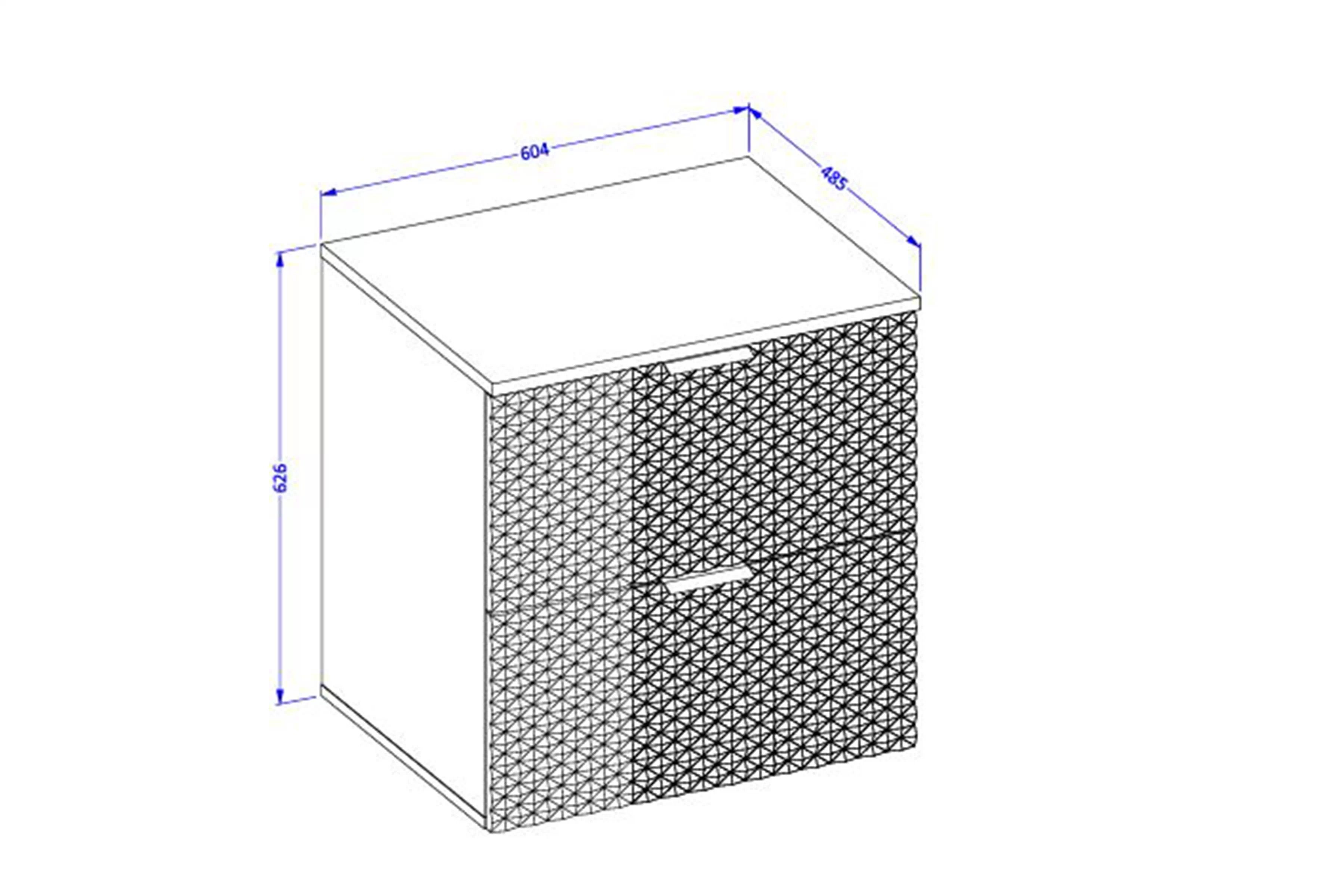 Závěsná umyvadlová skříňka Laura 60 cm se zásuvkami - černý onyx / černý pyramidický mat skříňka pod umywalke Laura 60 cm závěsná se zásuvkami - černá onyx / černá - piramidki