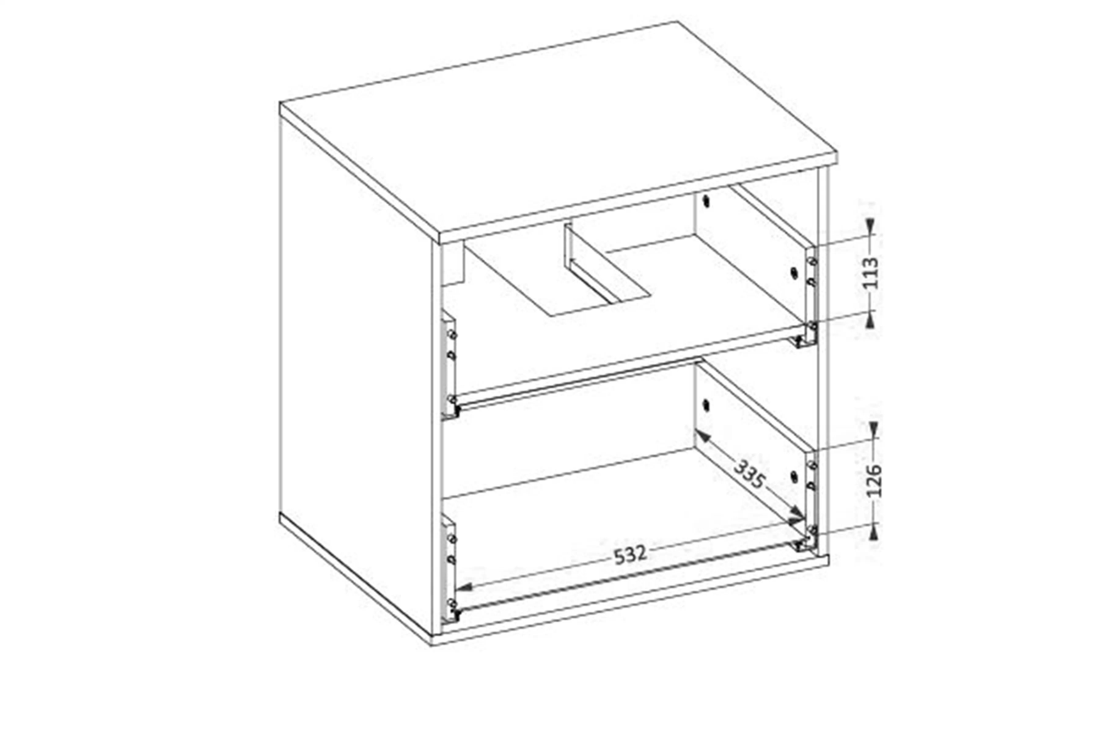 Závěsná umyvadlová skříňka Laura 60 cm se zásuvkami - černý onyx / černý pyramidický mat skříňka pod umywalke Laura 60 cm závěsná se zásuvkami - černá onyx / černá - piramidki