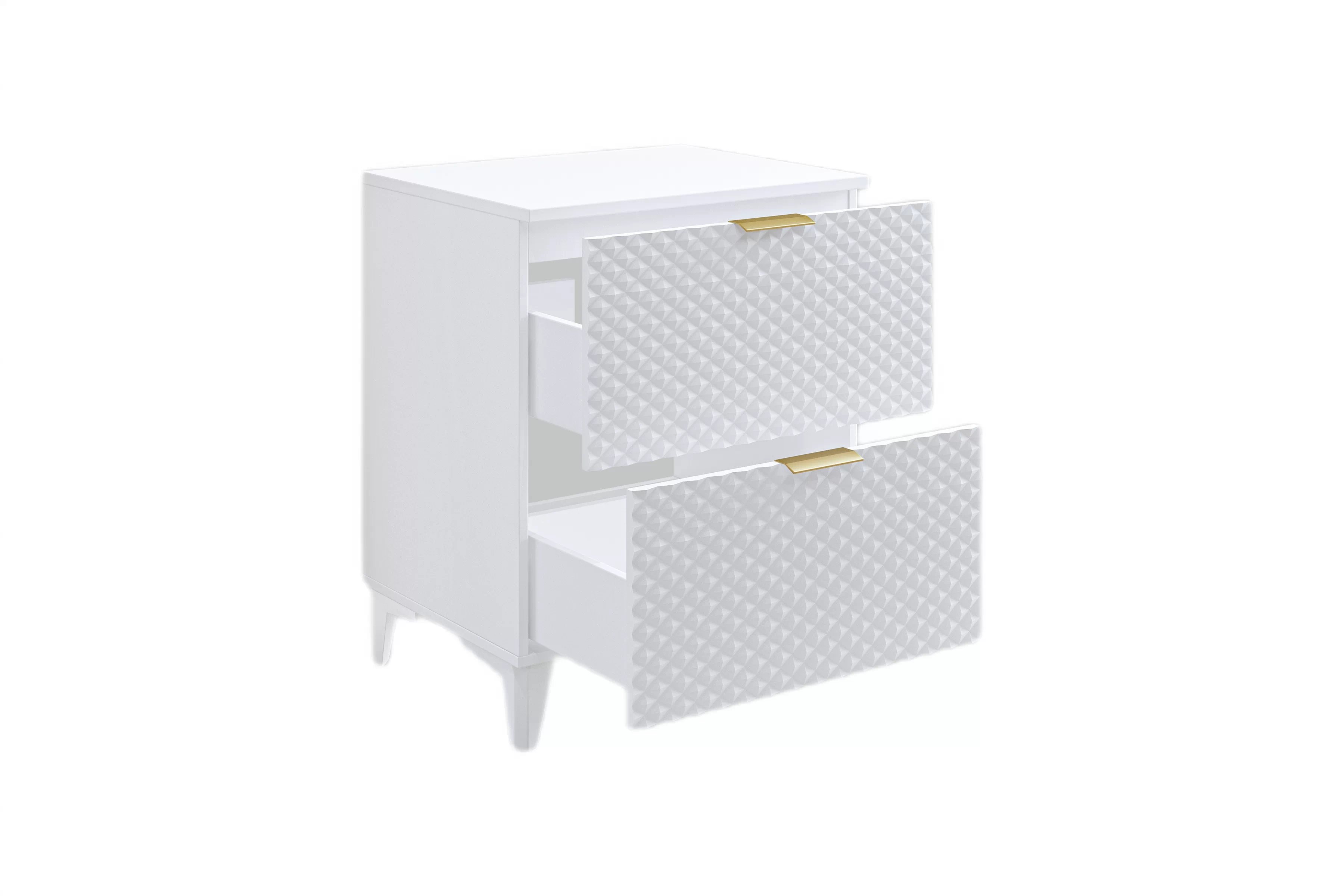 Umyvadlová skříňka Laura 80 cm se zásuvkami - bílá / bílý pyramidický mat skříňka pod umywalke Laura 60 cm se zásuvkami - bílá / bílá mat piramidki