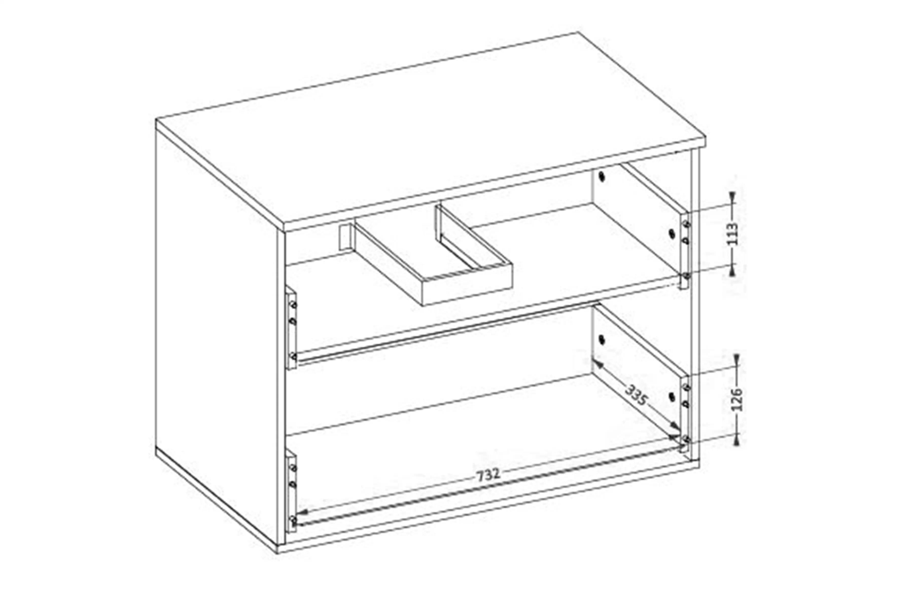 Závěsná umyvadlová skříňka Laura 80 cm se zásuvkami - bílá / bílý pyramidický mat skříňka pod umywalke Laura 80 cm závěsná se zásuvkami - bílá / bílá mat piramidki