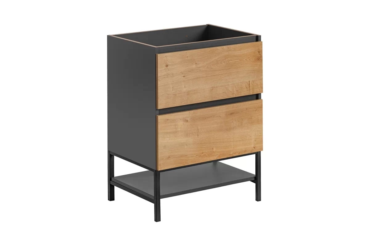 Skrinka drezová skrinka 60 cm Monako Grey Oak 820 - diamantová šedá / dub Hamilton Skrinka pod umývadlo 60 cm Monako Grey Oak 820 - diamantová šedá / dub Hamilton