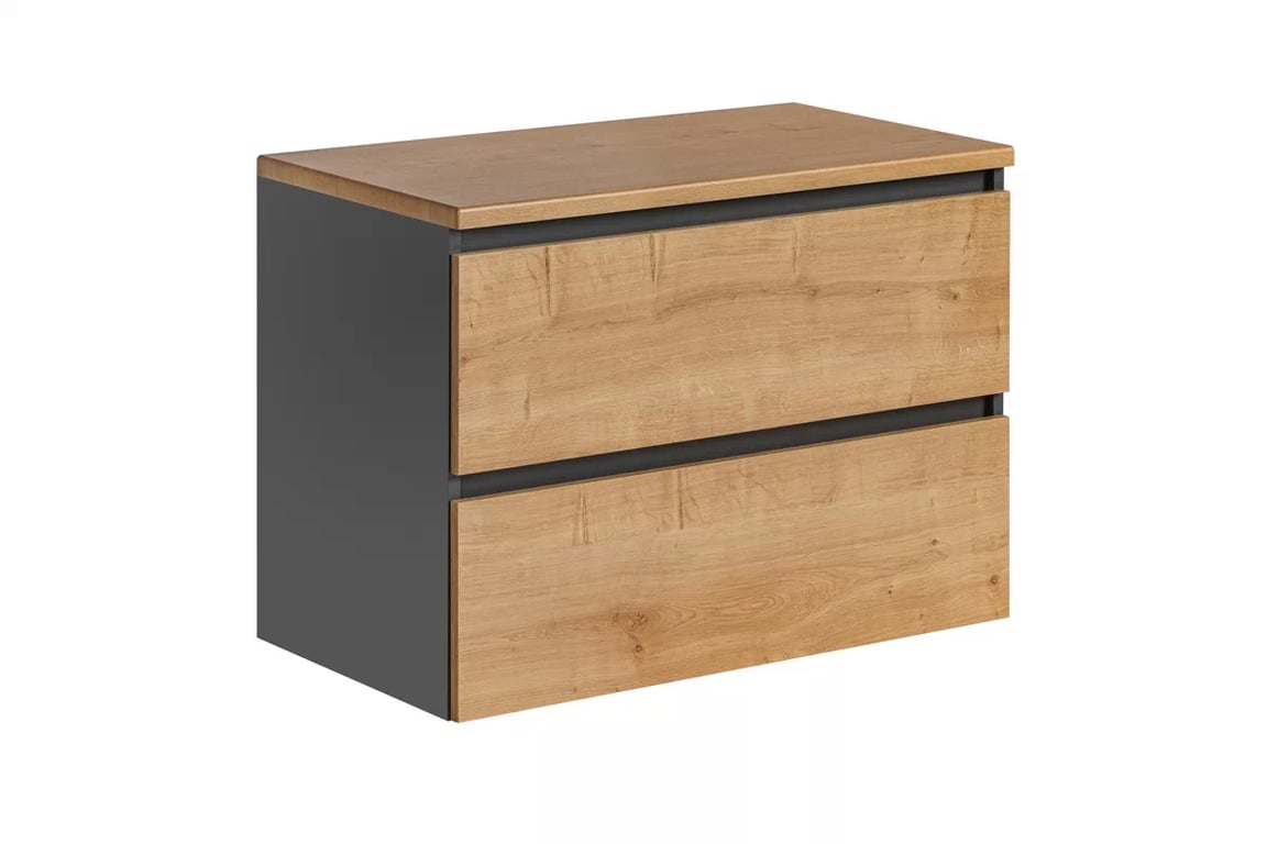 Skříňka pod umyvadlo Monako Grey Oak 821 80 cm - diamantově šedá / dub Hamilton Skříňka pod umývadlo 80 cm Monako Grey Oak 821 - Diamantový šedý / dub Hamilton