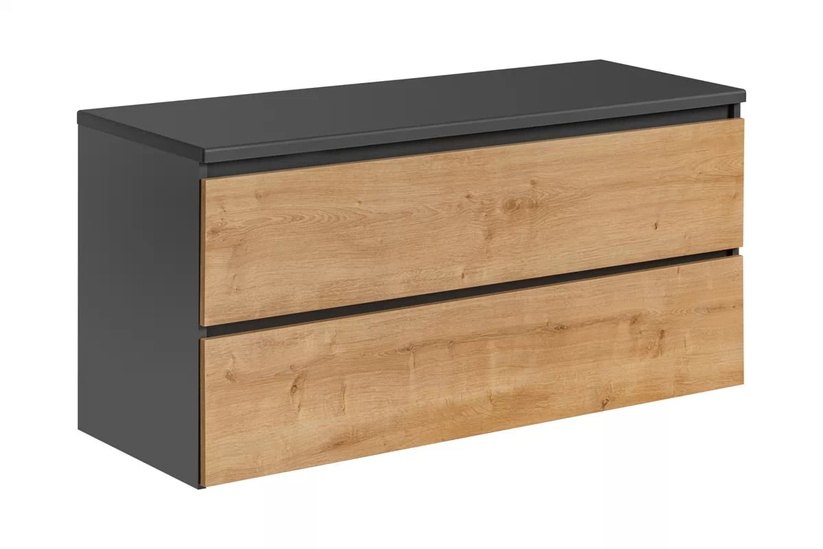 Skříňka pod umyvadlo Monako Grey Oak 823 120 cm - diamantově šedá / dub Hamilton Skříňka pod umývadlo 120 cm Monako Grey Oak 823 - Diamantový šedý / dub Hamilton