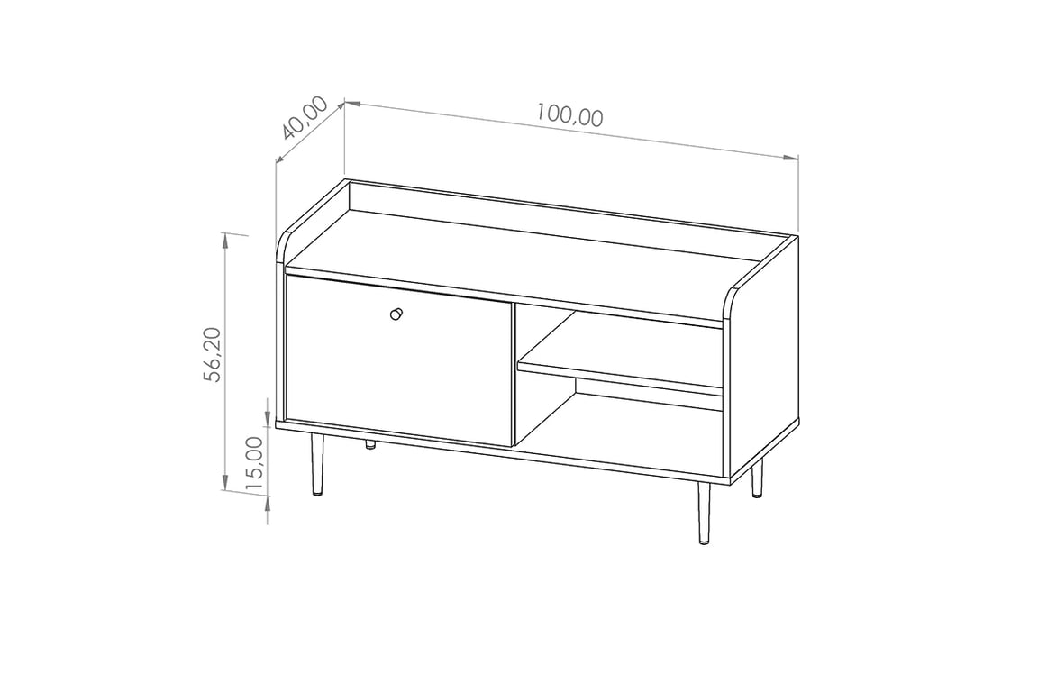 TV skříňka Kastelio 100 cm - brandy castello Skříňka rtv do wnetrza salonowego