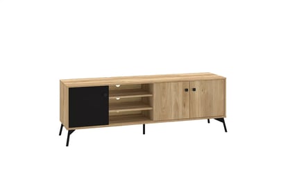 TV stolík Verlin 06 - dub castello / čierna - 160 cm