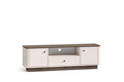 TV stolík Amberto 160 cm so zásuvkou - kašmír / dub windmill dark