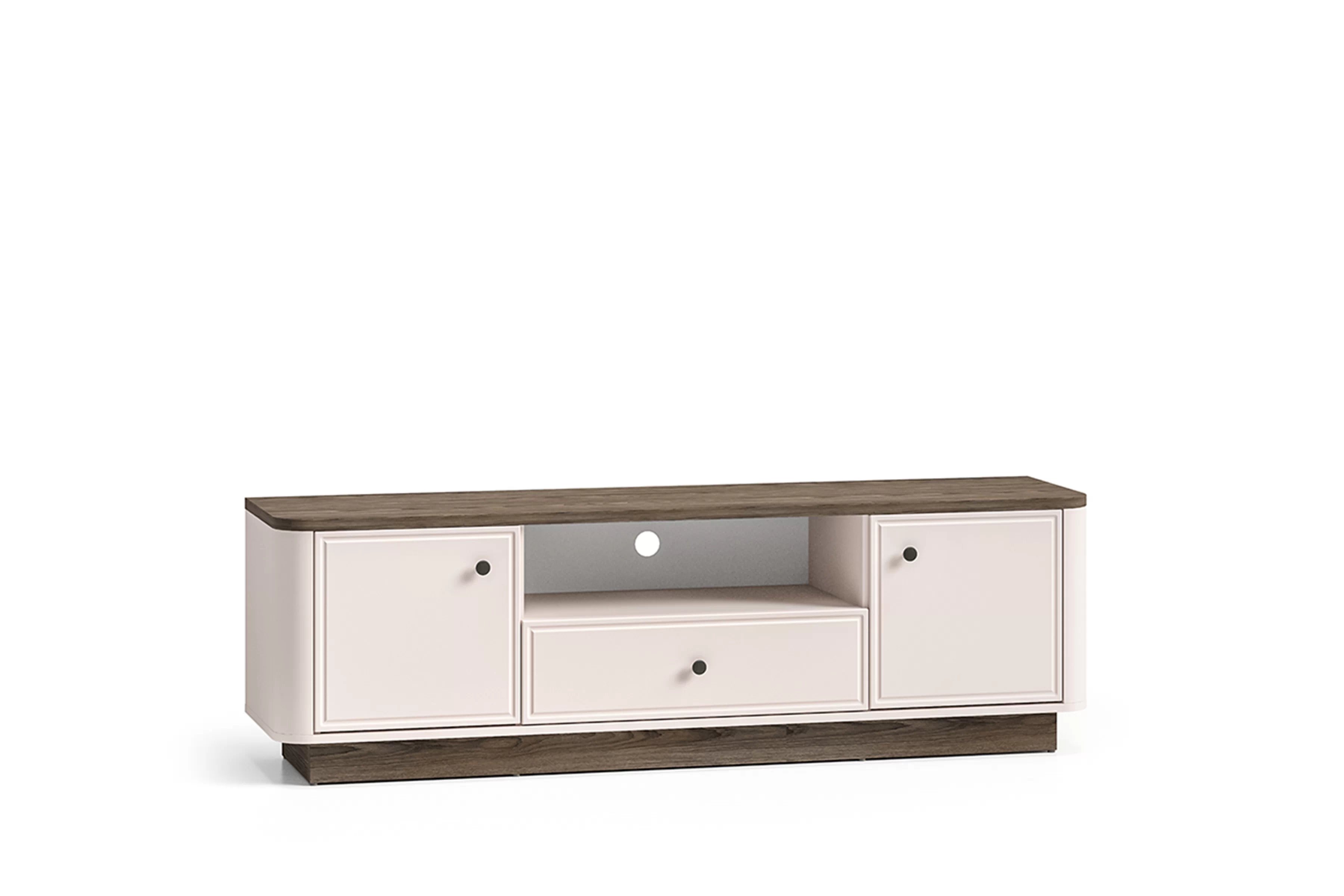 TV stolek Amberto 160 cm se zásuvkou - kašmír / dub windmill dark skříňka RTV Amberto 160 cm z szuflada - kašmír / dub windmill dark