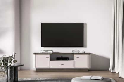 TV stolek Amberto 160 cm se zásuvkou - kašmír / dub windmill dark skříňka RTV Amberto 160 cm z szuflada - kašmír / dub windmill dark