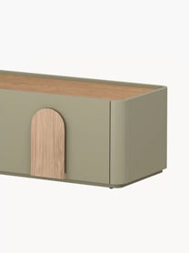 Moderní televizní stolek Amilio 170 cm s zásuvkou - eukalyptus / dub baltic dune / úchyty dub přírodní skříňka RTV Amilio 170 cm z szuflada - eukaliptus / dub baltic dune / Úchytky dub přírodní