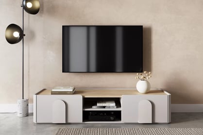 TV stolek Amilio 170 cm se zásuvkou - kašmír / dub olejovaný / úchyty kašmír skříňka RTV Amilio 170 cm z szuflada - kašmír / dub olejowany / Úchytky kašmír