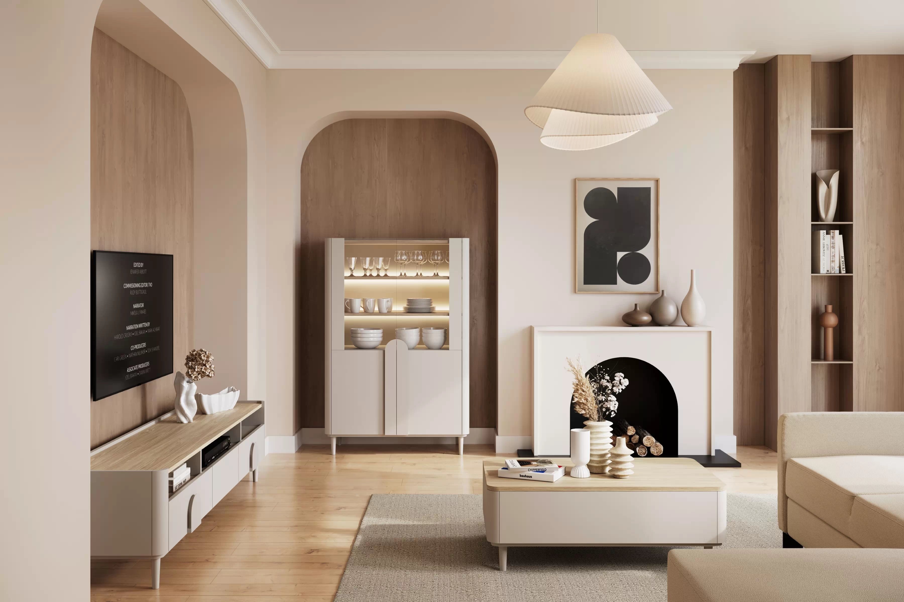 TV stolík Amilio 200 cm na nožičkách - kašmírová / dub olejovaný TV skrinka Amilio 200 cm so zásuvkami na nôžkach - kašmír / Dub olejowany / úchyty kašmír