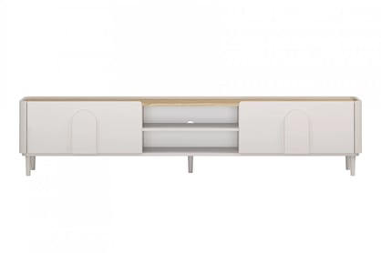 TV stolík Amilio 220 cm na nožičkách - kašmír / olejovaný dub TV skrinka Amilio 220 cm na nôžkach - kašmír / Dub olejowany - Limitovaná ponuka expozície