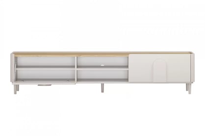 TV stolík Amilio 220 cm na nožičkách - kašmír / olejovaný dub TV skrinka Amilio 220 cm na nôžkach - kašmír / Dub olejowany - Limitovaná ponuka expozície