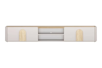 TV stolek Amilio 220 cm se zásuvkou - kašmír / dub olejovaný / úchyty dub světlý skříňka RTV Amilio 220 cm z szuflada - kašmír / dub olejowany / Úchytky světlý dub