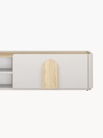 Moderní TV skříňka Amilio 220 cm s šuplíkem - kašmír / olejovaný dub / úchyty světlý dub skříňka RTV Amilio 220 cm z szuflada - kašmír / dub olejowany / Úchytky světlý dub