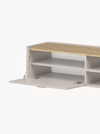 Moderní TV skříňka Amilio 220 cm s šuplíkem - kašmír / olejovaný dub / úchyty světlý dub skříňka RTV Amilio 220 cm z szuflada - kašmír / dub olejowany / Úchytky světlý dub