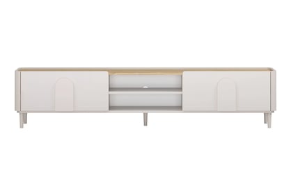 TV stolek Amilio 220 cm se zásuvkou - kašmír / dub olejovaný / úchyty kašmír skříňka RTV Amilio 220 cm z szuflada na nožkách - kašmír / dub olejowany / Úchytky kašmír
