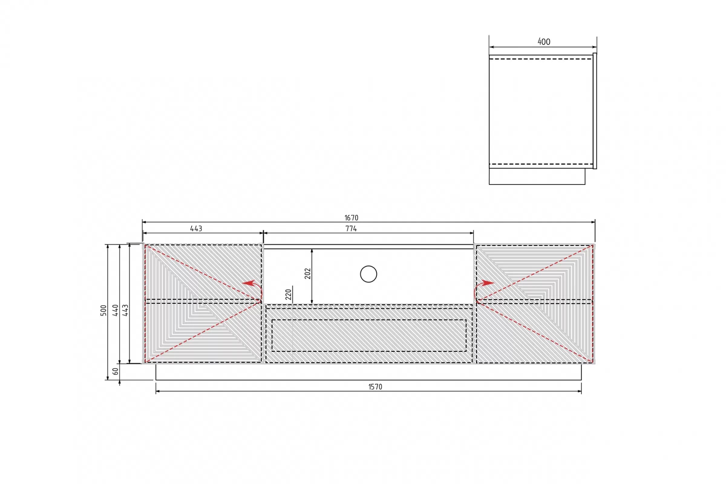 TV stolek Asha 167 cm - bílý lesk skříňka RTV Asha 167 cm z szuflada i wneka - bílý lesk