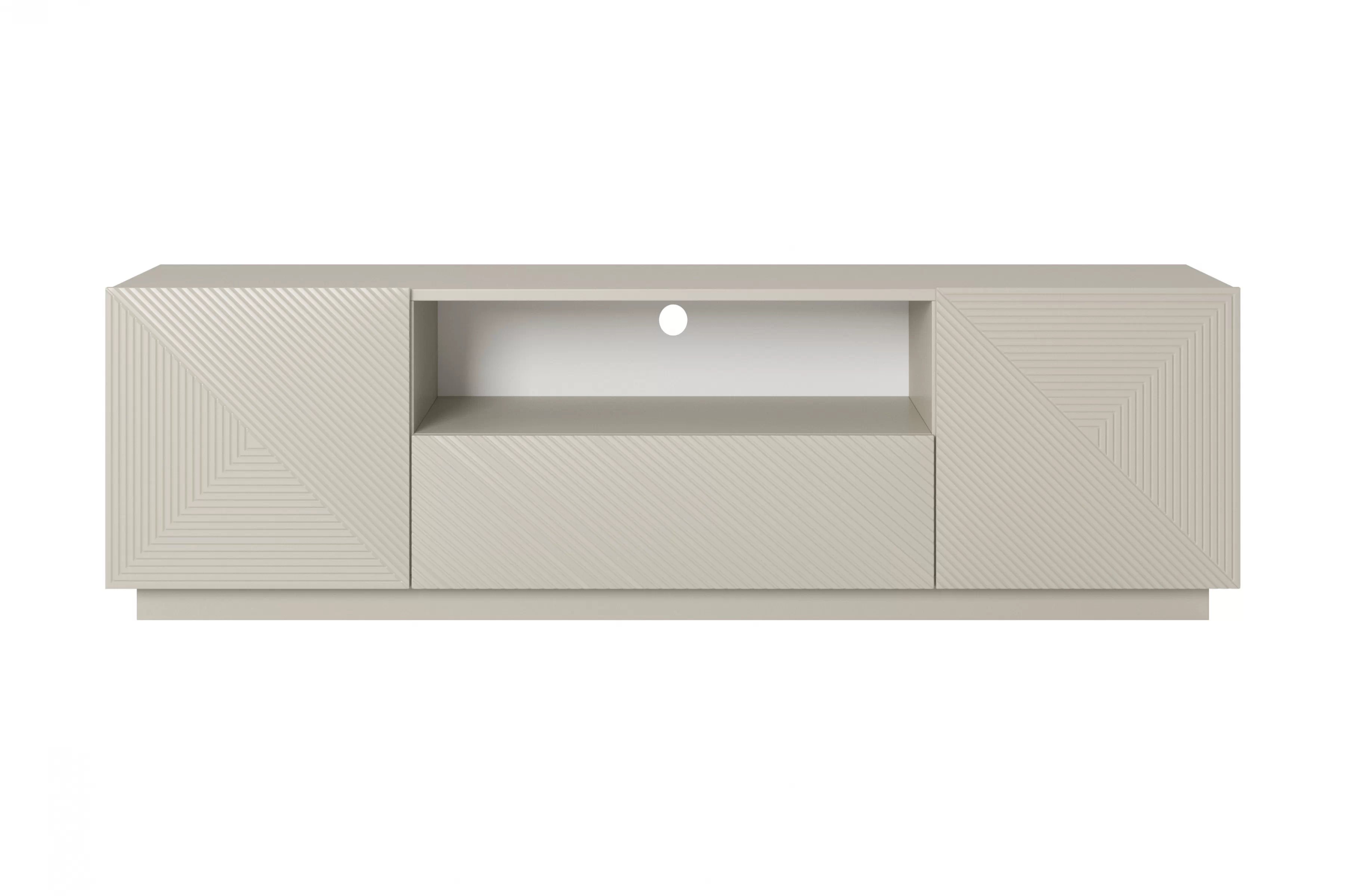 TV stolík Asha 167 cm so zásuvkou a otvorenou policou - kašmír TV skrinka Asha 167 cm z szuflada i wneka - kašmír