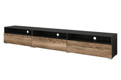 TV stolek Baros 40 - 270 cm s výklenky - touchwood / ořech satin skříňka RTV Baros 40 z wnekami 270 cm - touchwood / ořech sattin