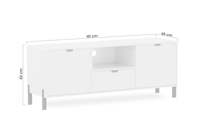 TV stolek Cremona na kovových nohách - písková béžová skříňka RTV Cremona na kovových nohách - béžová Pískový 