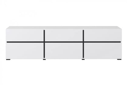 TV stolík Cross 41 so zásuvkami 180 cm - biela / čierna TV skrinka Cross 41 so zásuvkami 180 cm - biela / čierny