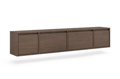 Závěsná TV skříňka Zolia 180 cm čtyřdveřová - ořech elegant