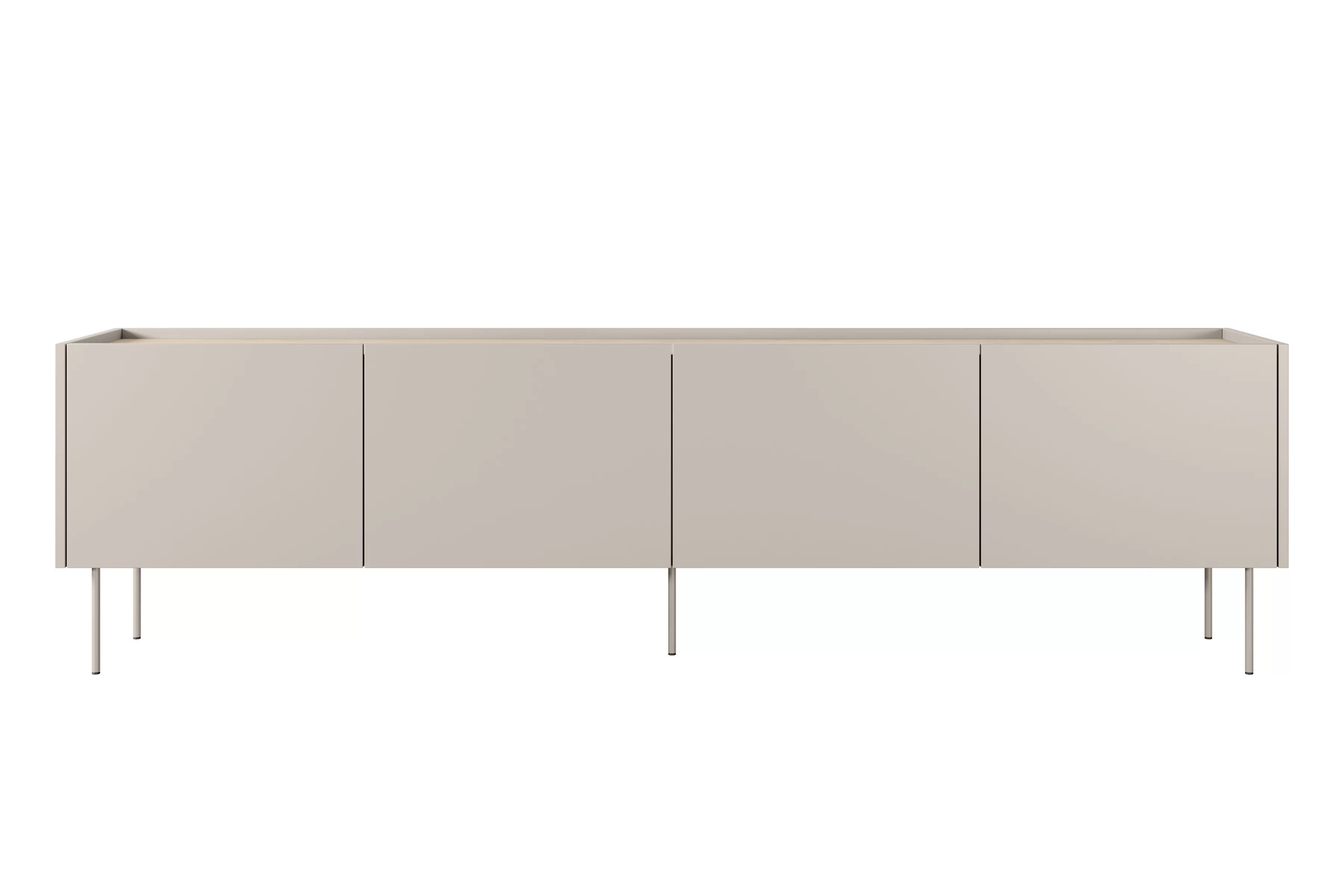 TV skrinka Desin na kovových nohách 220 cm - kašmír / dub nagano TV skrinka Desin 220 cm z metalowymi nogami - kašmír / Dub nagano