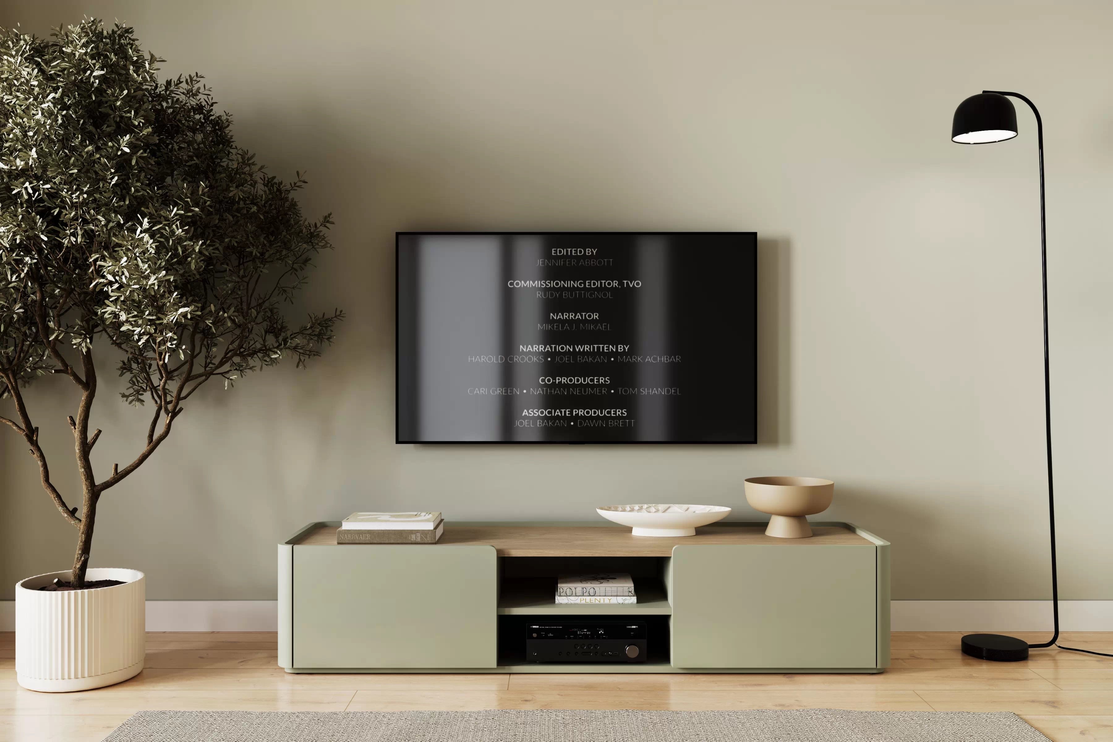 TV stolík Elivo 170 cm so zásuvkou - eukalyptus / dub baltic dune TV skrinka Elivo 170 cm - eukaliptus / Dub baltic dune