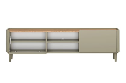 TV stolík Elivo 170 cm na nožičkách - eukalyptus / dub baltic dune TV skrinka Elivo 170 cm na nôžkach - eukaliptus / Dub baltic dune
