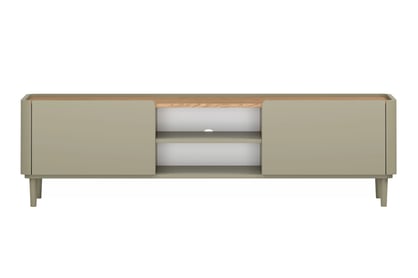 TV stolík Elivo 170 cm na nožičkách - eukalyptus / dub baltic dune TV skrinka Elivo 170 cm na nôžkach - eukaliptus / Dub baltic dune