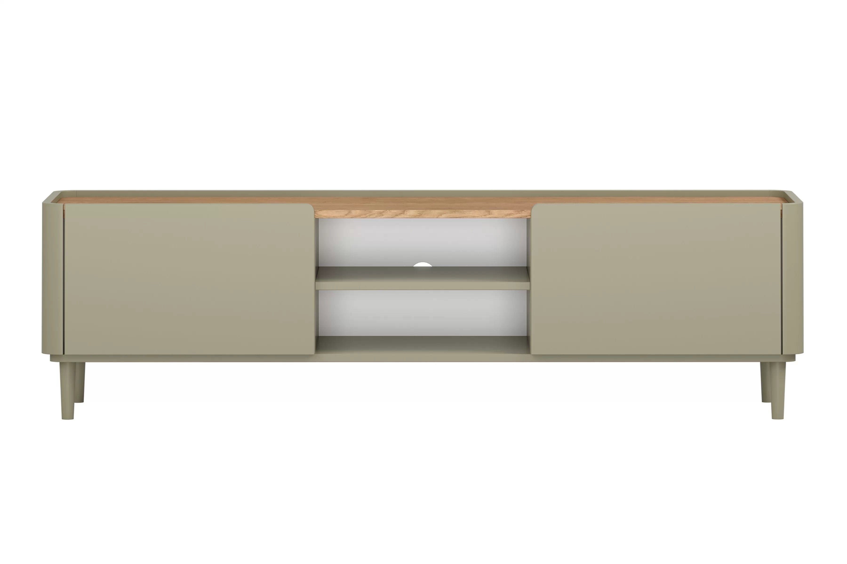 TV stolík Elivo 170 cm na nožičkách - eukalyptus / dub baltic dune TV skrinka Elivo 170 cm na nôžkach - eukaliptus / Dub baltic dune