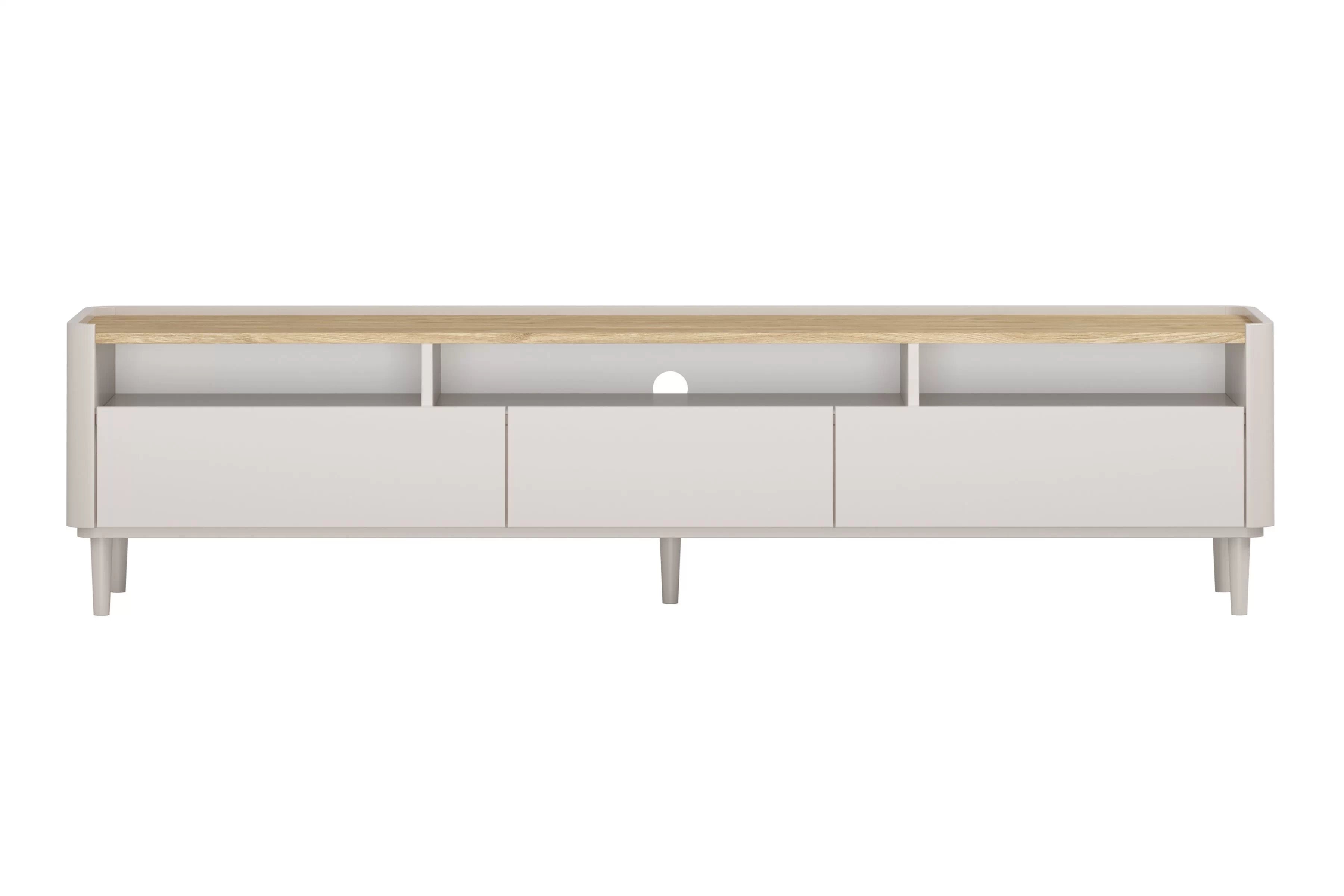 TV stolík Elivo 200 cm na nožičkách - kašmírová / dub olejovaný TV skrinka Elivo 200 cm na nôžkach - kašmír / Dub olejowany