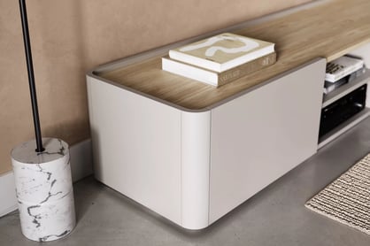 TV stolík Elivo 220 cm - kašmír / olejovaný dub TV skrinka Elivo 220 cm - kašmír / Dub olejowany