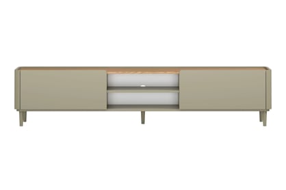 TV stolík Elivo 220 cm na nožičkách - eukalyptus / dub baltic dune TV skrinka Elivo 220 cm na nôžkach - eukaliptus / Dub baltic dune