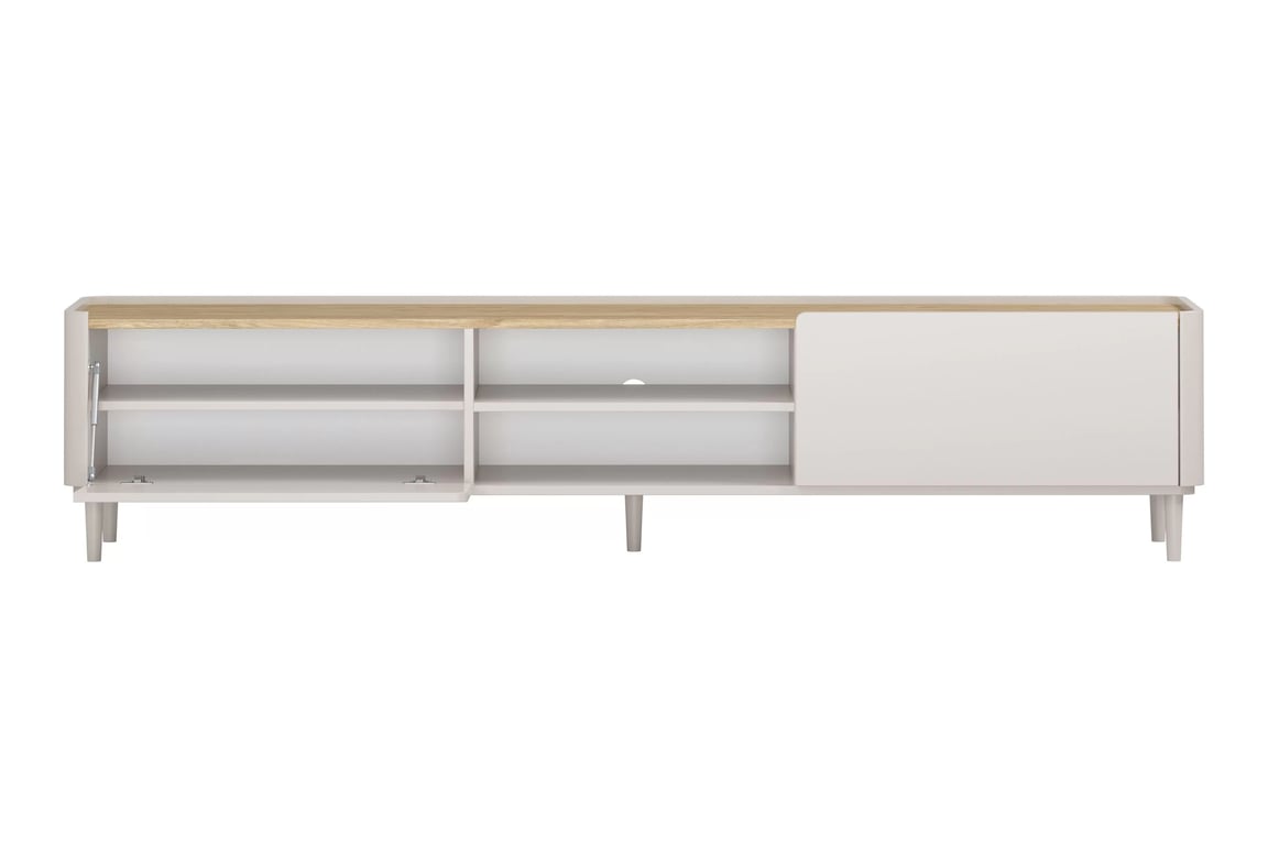 TV stolík Elivo 220 cm na nožičkách - kašmír / olejovaný dub TV skrinka Elivo 220 cm na nôžkach - kašmír / Dub olejowany