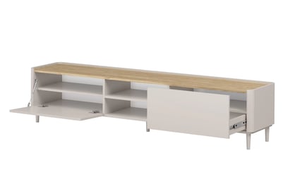 TV stolík Elivo 220 cm na nožičkách - kašmír / olejovaný dub TV skrinka Elivo 220 cm na nôžkach - kašmír / Dub olejowany