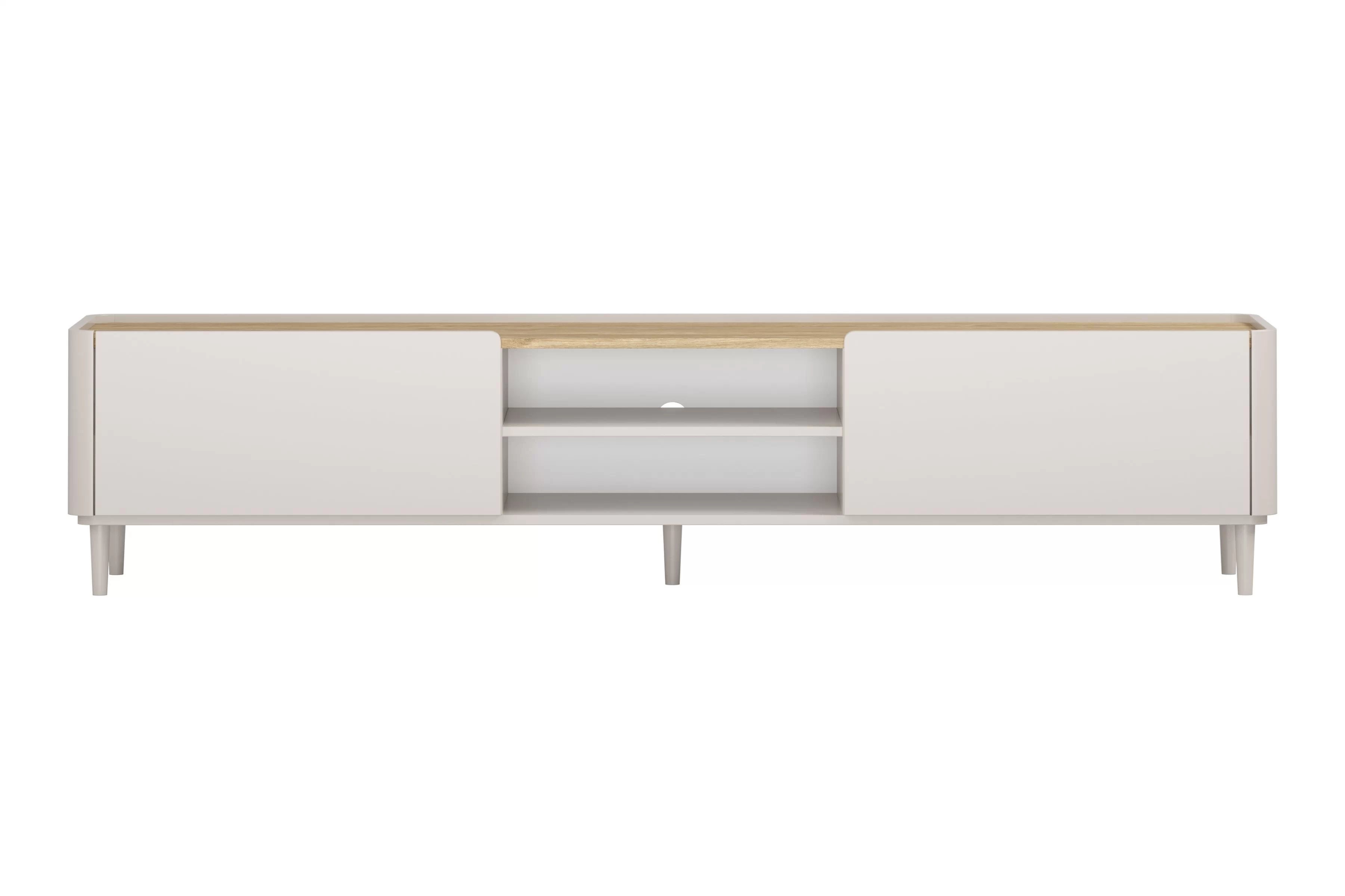 TV stolík Elivo 220 cm na nožičkách - kašmírová / dub olejovaný TV skrinka Elivo 220 cm na nôžkach - kašmír / Dub olejowany