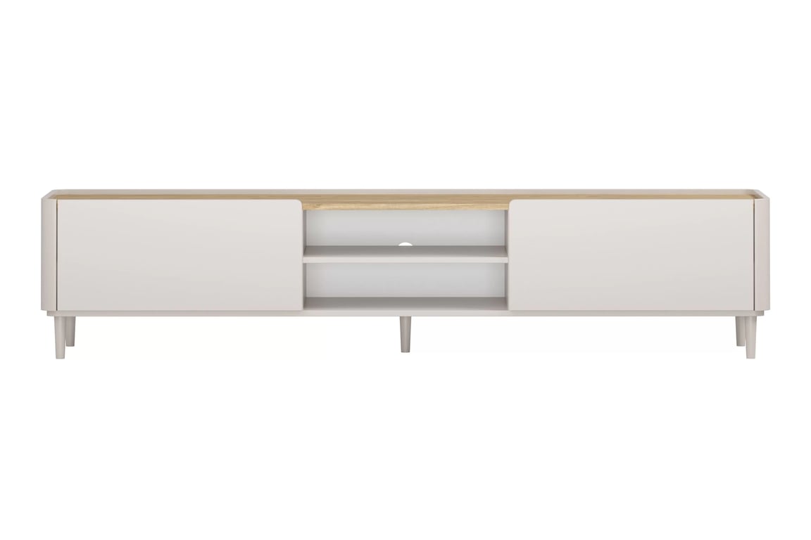 TV stolík Elivo 220 cm na nožičkách - kašmír / olejovaný dub TV skrinka Elivo 220 cm na nôžkach - kašmír / Dub olejowany