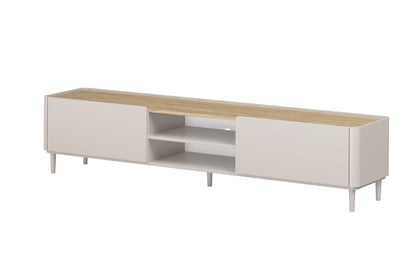 skříňka RTV Elivo 220 cm na nožkách - kašmír / dub olejowany